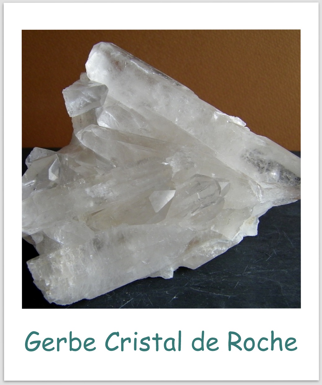 cristal de roche pierre naturelle brute forme gerbe