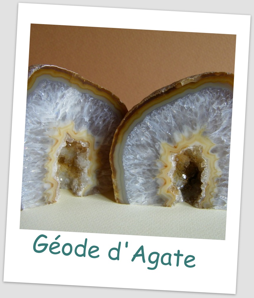 agate géode pierre naturelle brute