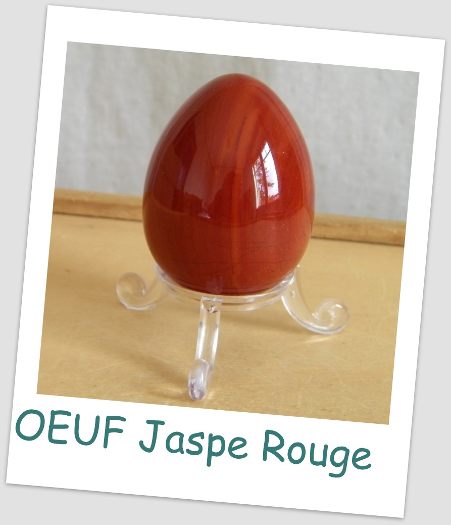 jaspe rouge pierre naturelle forme oeuf