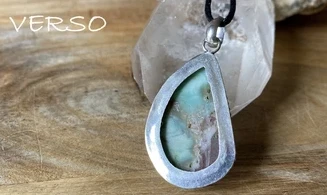 Chrysoprase pierre pendentif & Argent