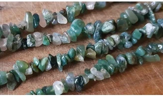 Agate Mousse pierres Baroques collier