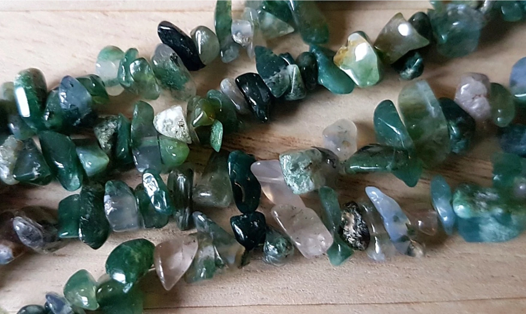 Moss Agate Chips Necklace