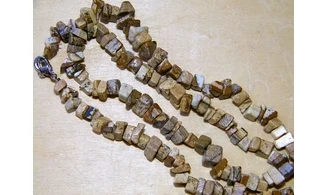 Jaspe Paysage pierres Baroques collier