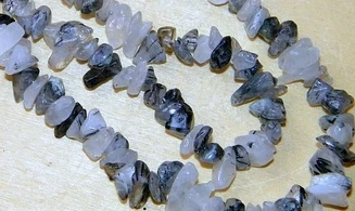 Black Rutile Chips Necklace