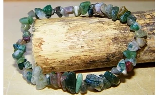 Moss Agate Chips Bracelet