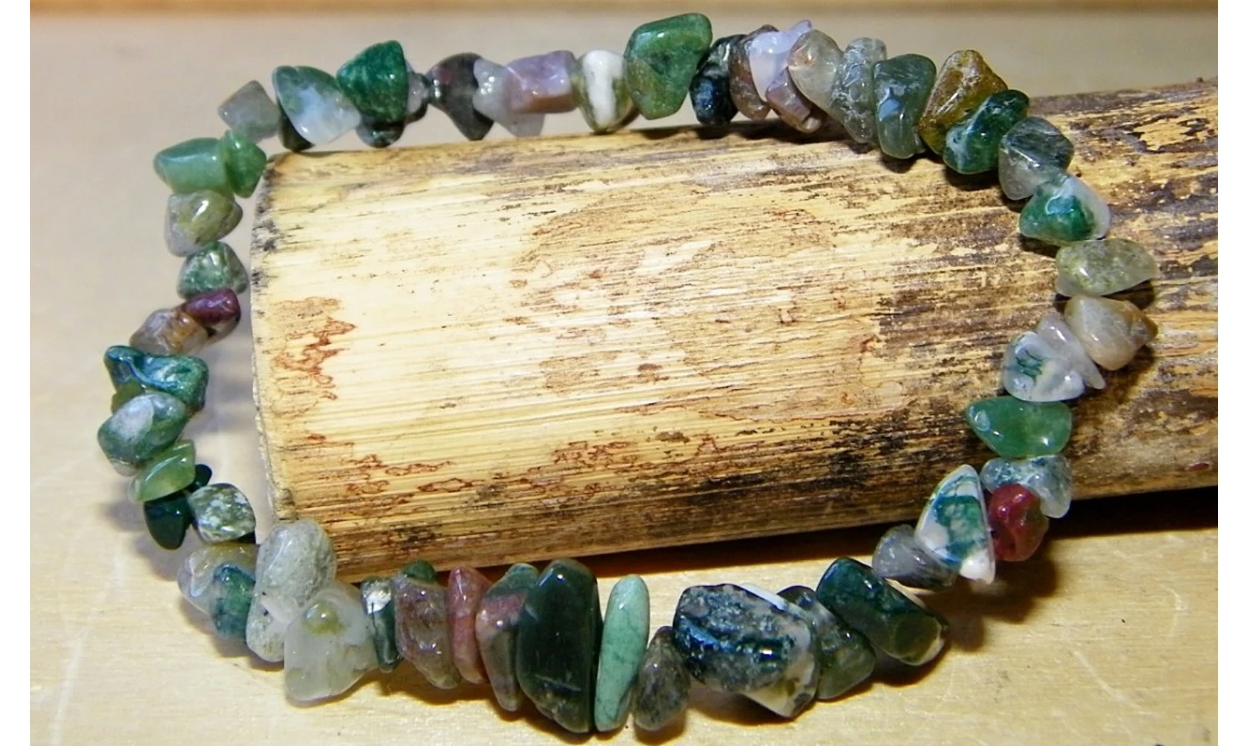 Agate Mousse pierres Baroque bracelet
