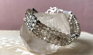 Quartz Fumé Bracelet Ethnic