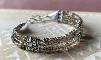 Quartz Fumé Bracelet Ethnic