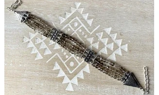 Smoky Quartz Ethnic Bracelet