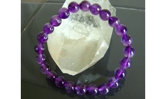 Améthyste pierres Boules bracelet