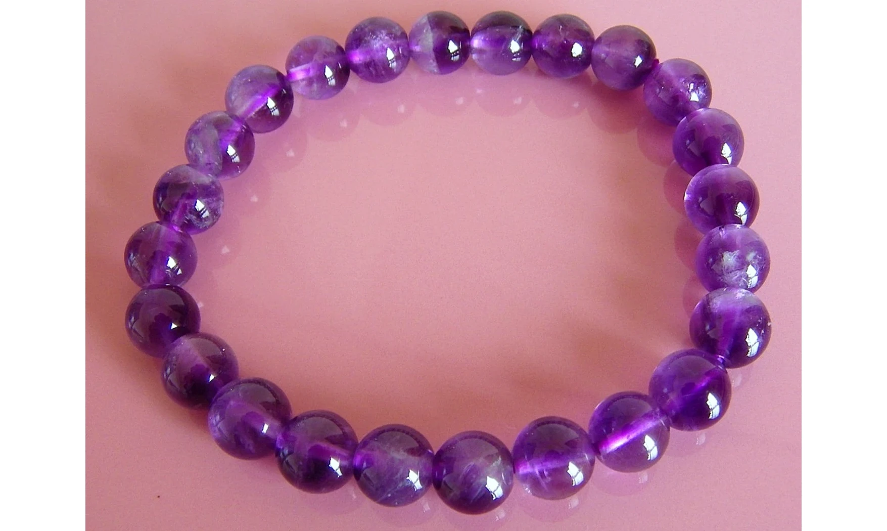Améthyste pierres Boules bracelet