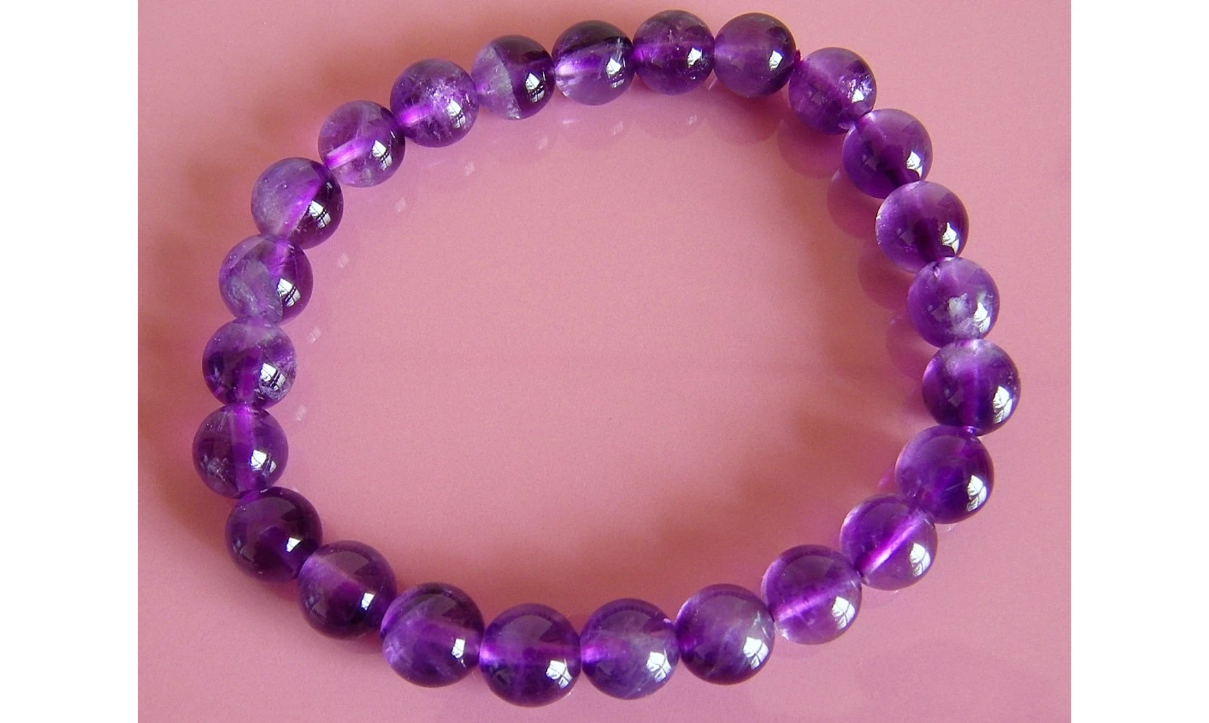 Améthyste pierres Boules bracelet