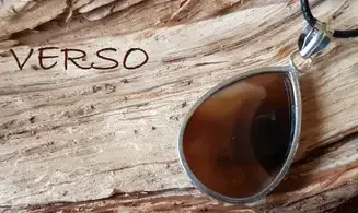 Banded Agate & 925 plated Silver pendant