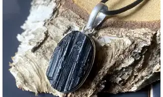 Tourmaline noire pendentif & Argent