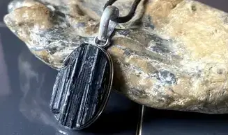 Tourmaline noire pendentif & Argent