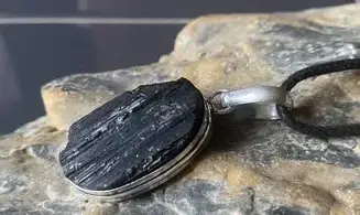 Tourmaline noire pendentif & Argent