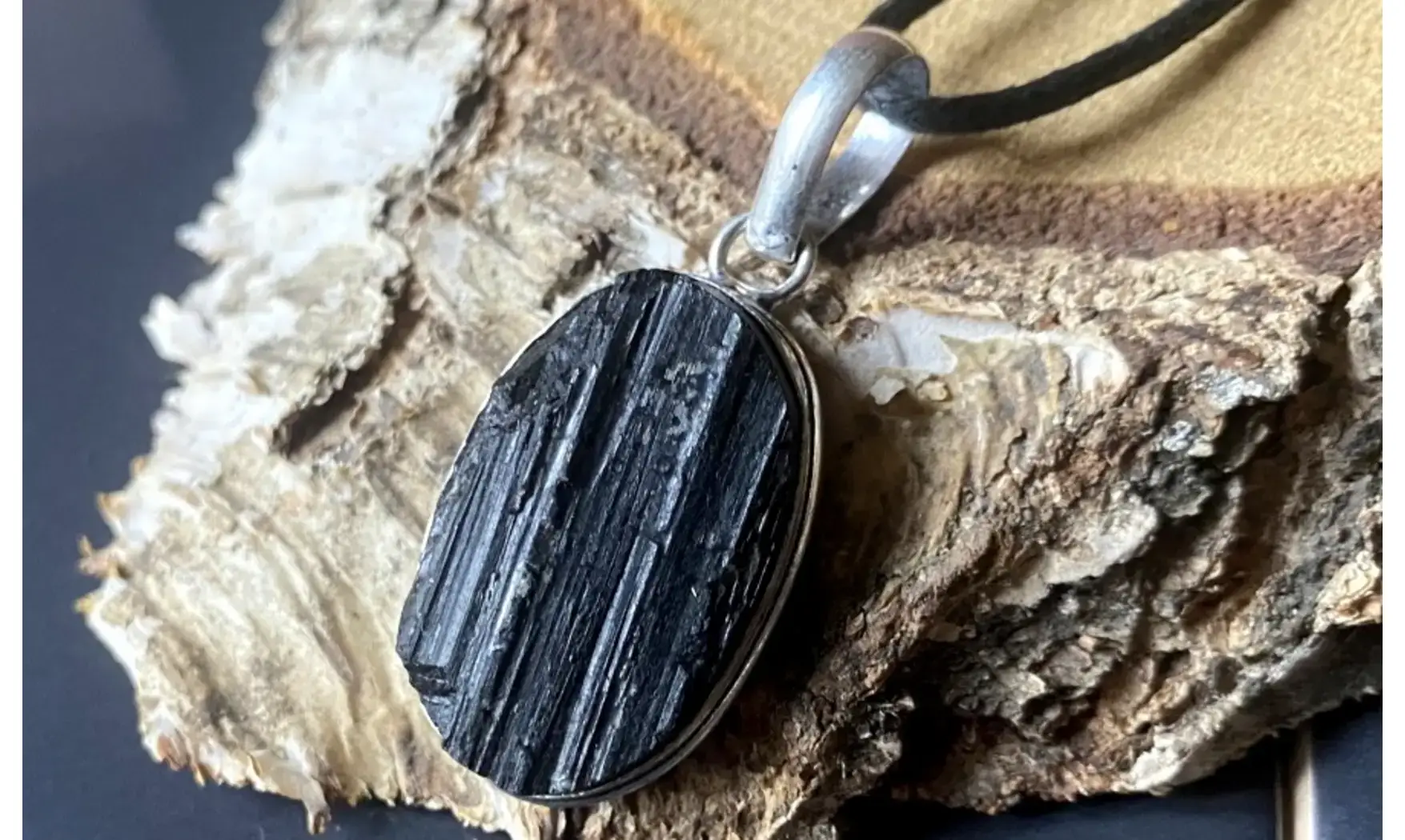 Tourmaline noire pendentif & Argent