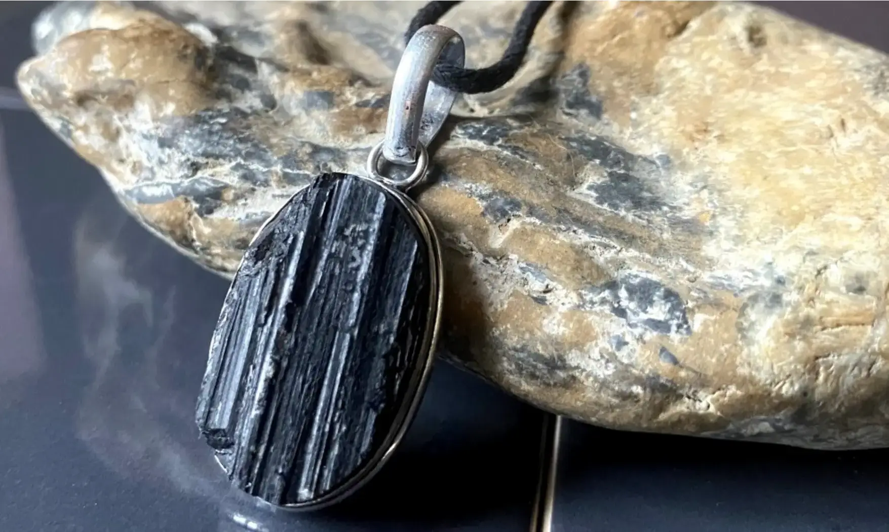 Tourmaline noire pendentif & Argent