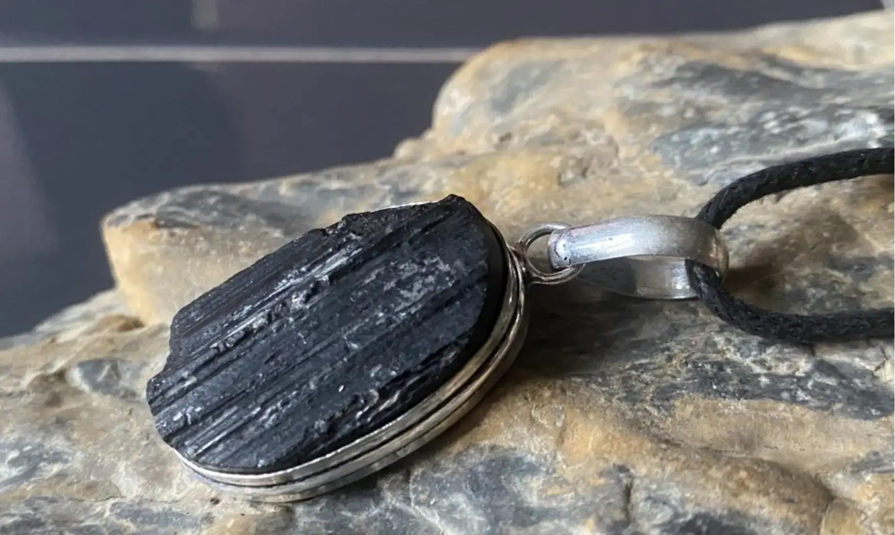 Tourmaline noire pendentif & Argent