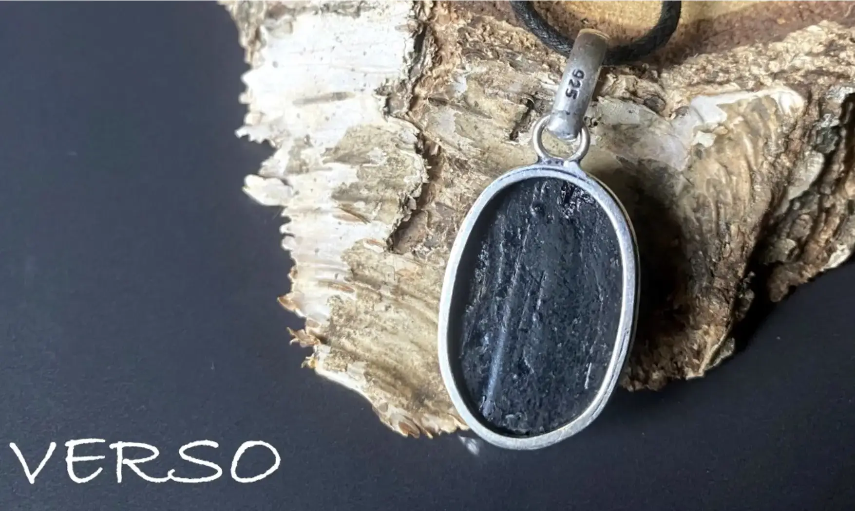 Tourmaline noire pendentif & Argent