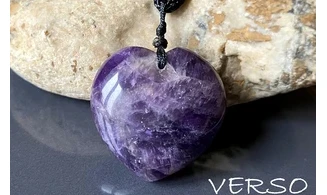 Améthyste Coeur pierre pendentif 2
