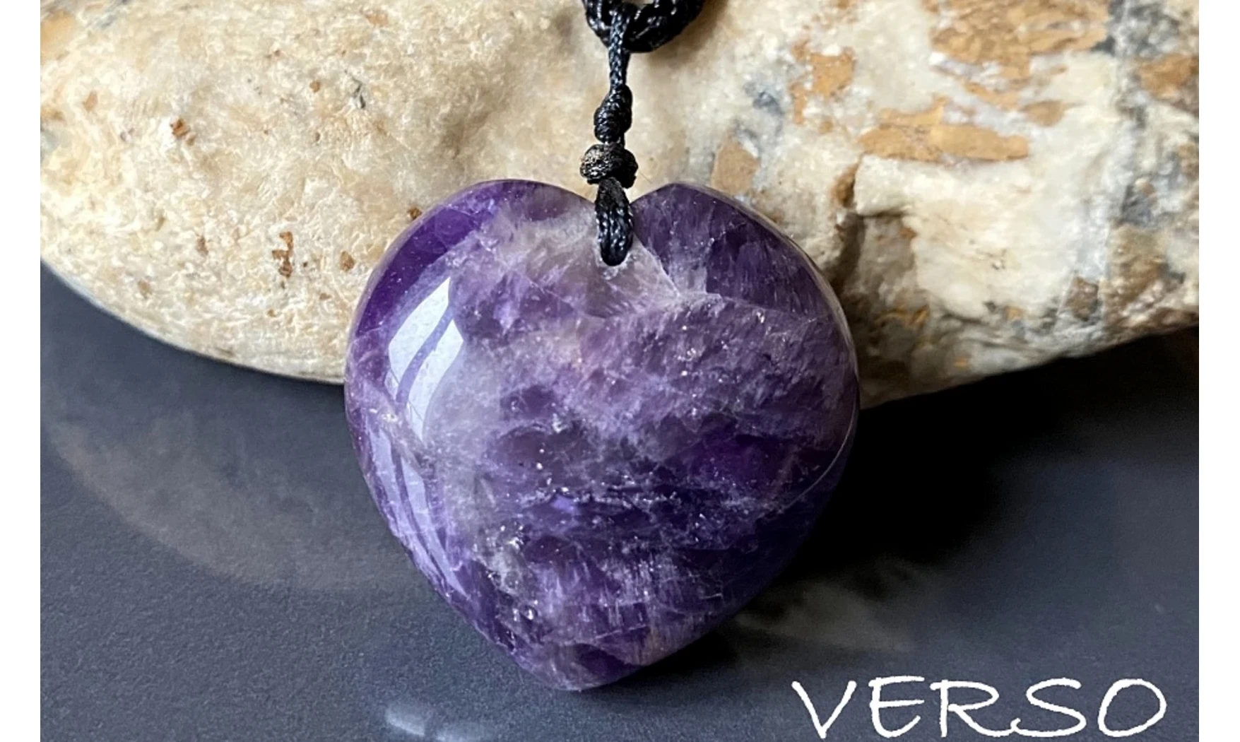 Amethyst Heart pendant 2