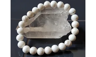 Howlite blanche pierres Boules bracelet