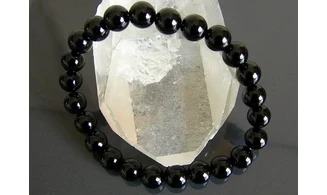 Obsidienne Noire pierres Boules bracelet