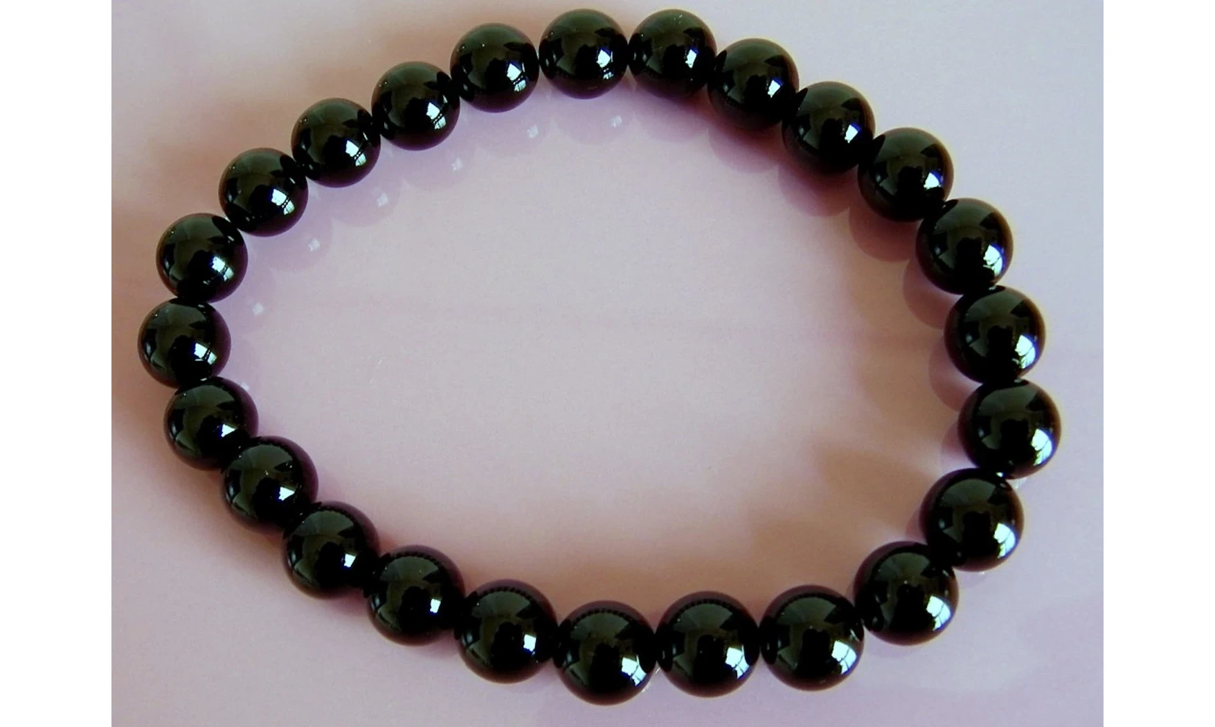 Obsidienne Noire pierres Boules bracelet