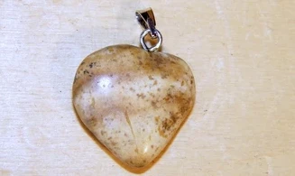 Coeur Jaspe Paysage pierre pendentif