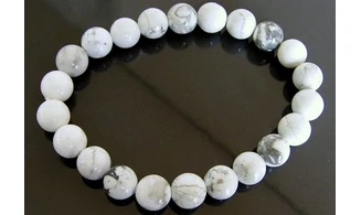 Howlite blanche pierres Boules bracelet