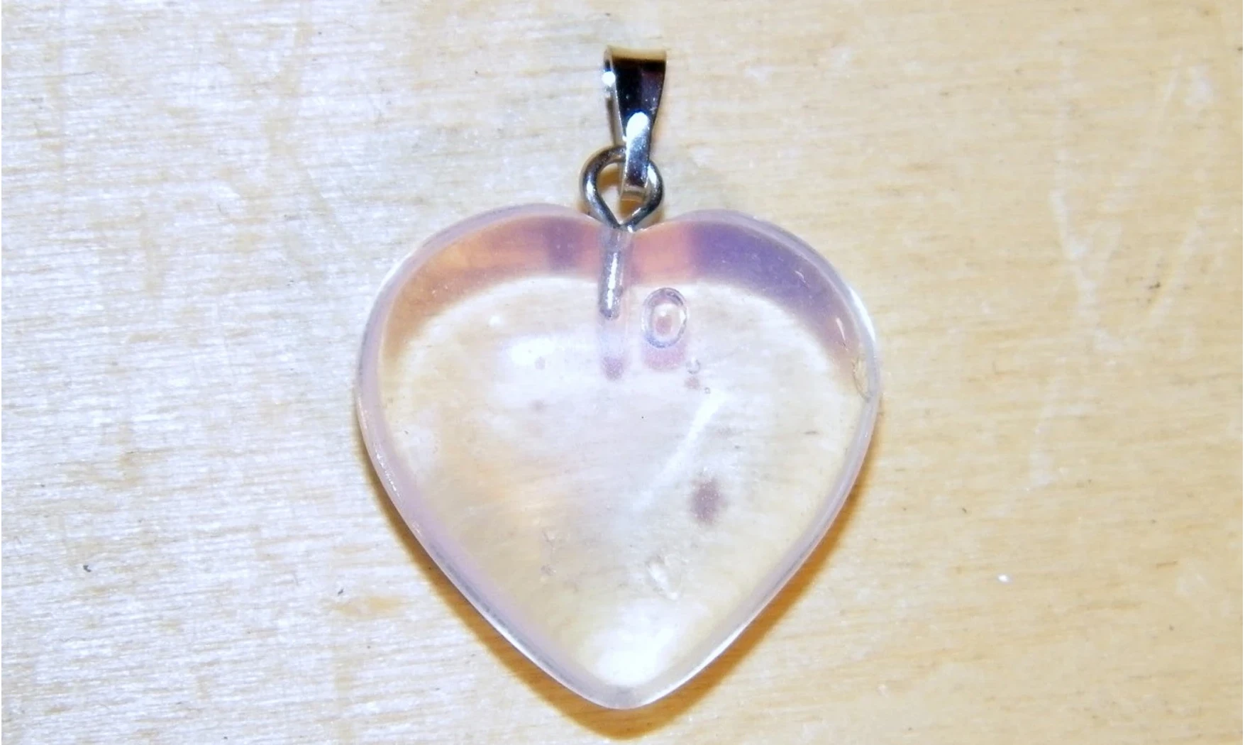 Opal glass Heart pendant
