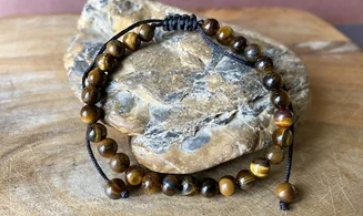 Oeil de Tigre pierres Boules bracelet