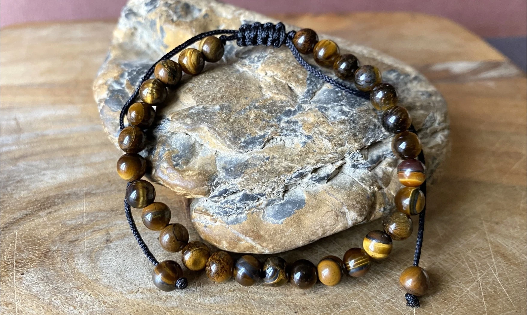 Oeil de Tigre pierres Boules bracelet