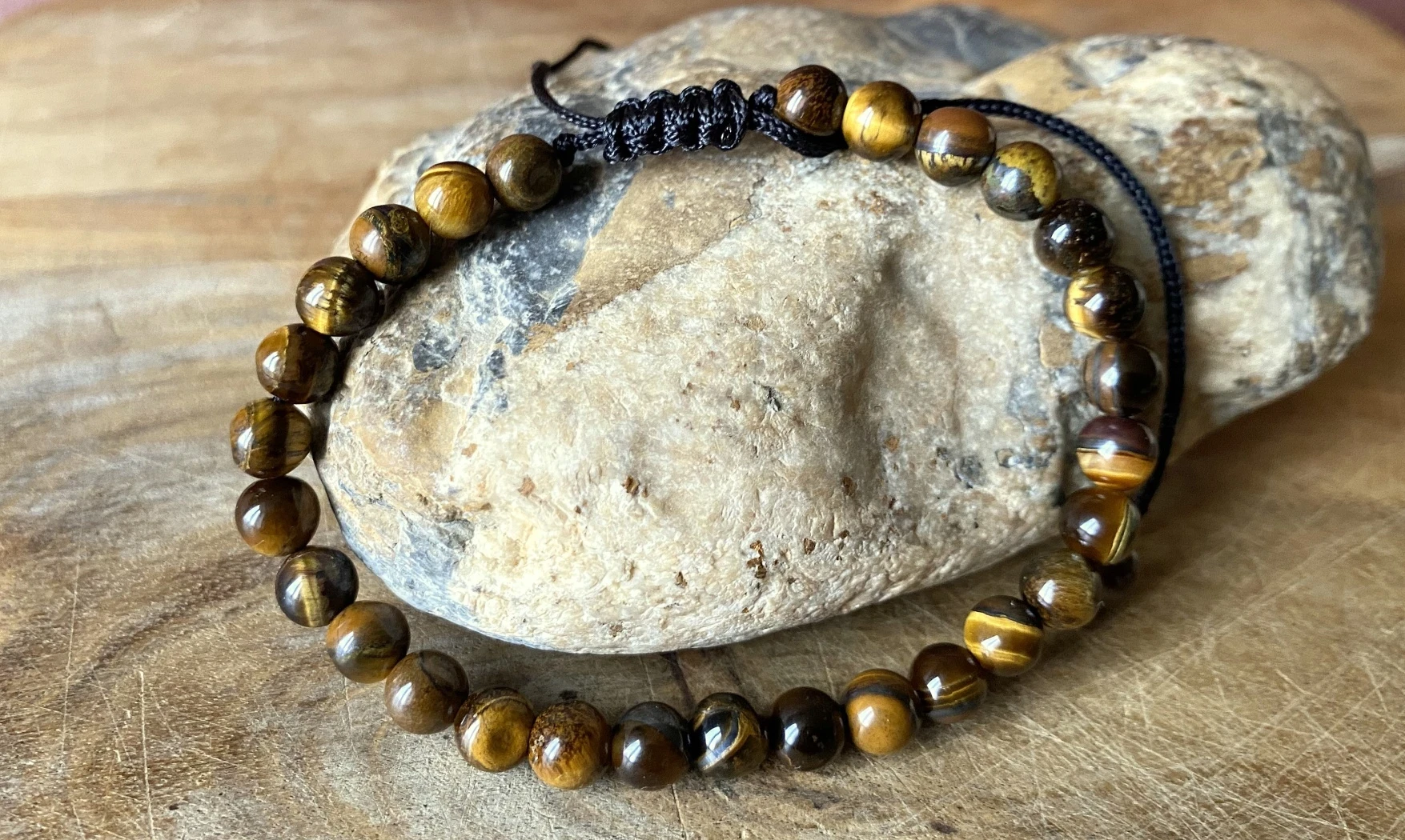 Oeil de Tigre pierres Boules bracelet