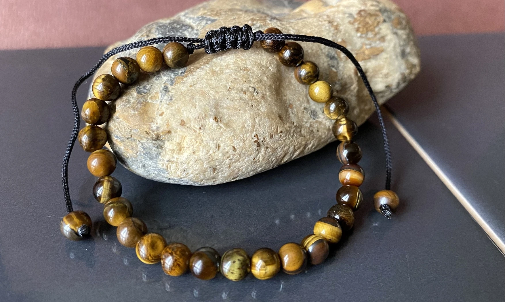 Oeil de Tigre pierres Boules bracelet