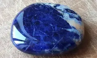 Sodalite Galet 10 pierre plate