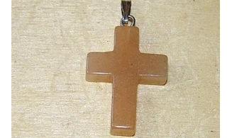 Croix Cornaline pierre pendentif