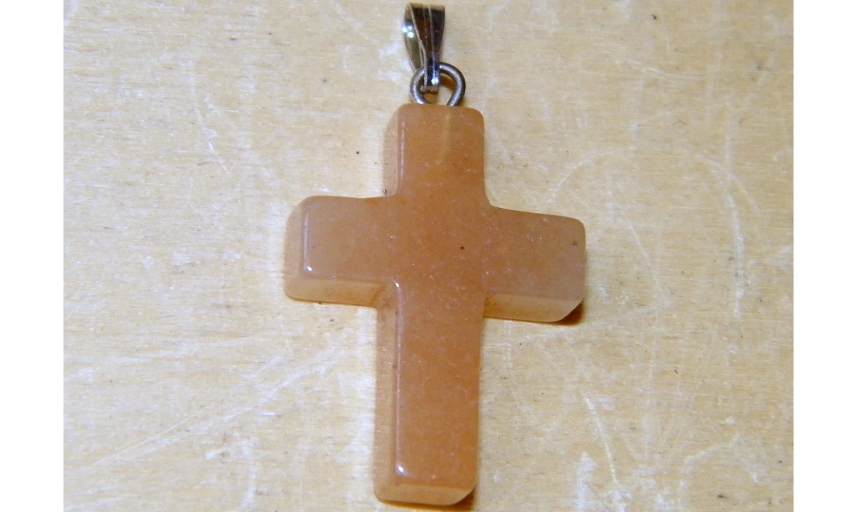 Croix Cornaline pierre pendentif