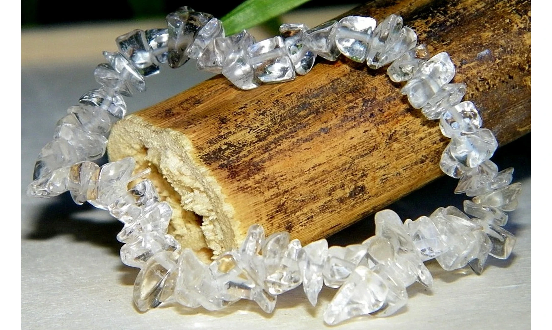 Cristal de roche pierre bracelet Baroque