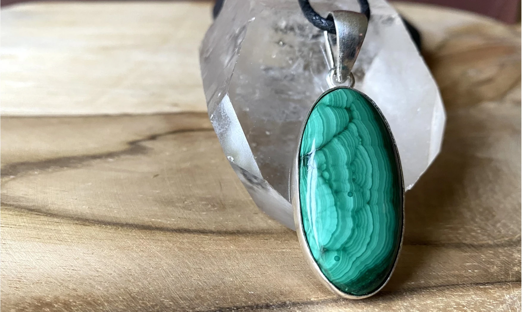 Malachite pendentif & Argent 7
