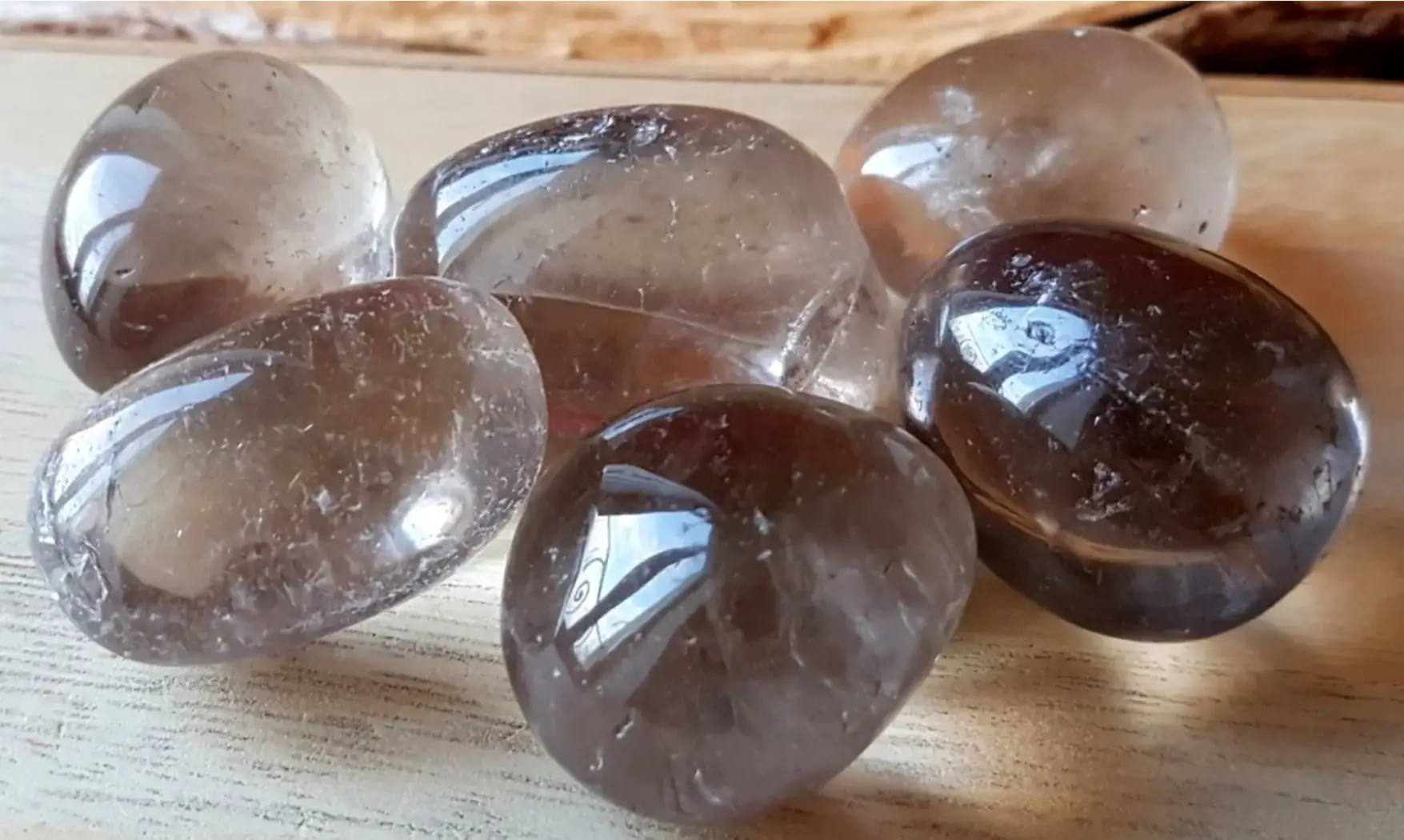 Quartz Fumé Galet pierre roulée