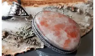 Pierre de Soleil pendentif & Argent