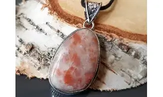 Pierre de Soleil pendentif & Argent