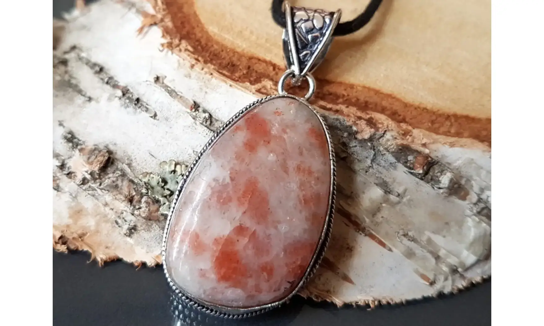 Pierre de Soleil pendentif & Argent
