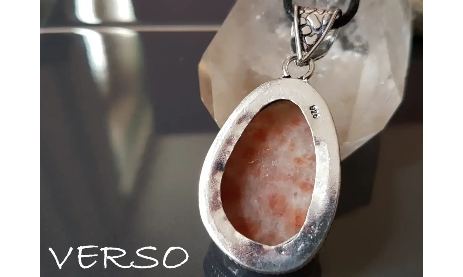 Pierre de Soleil pendentif & Argent