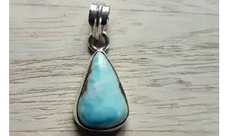 Larimar & 925 Silver plated pendant