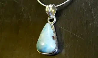 Larimar & 925 Silver plated pendant