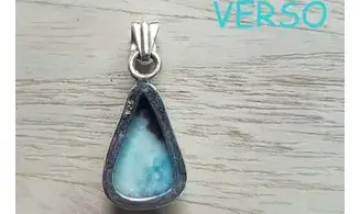 Larimar & 925 Silver plated pendant