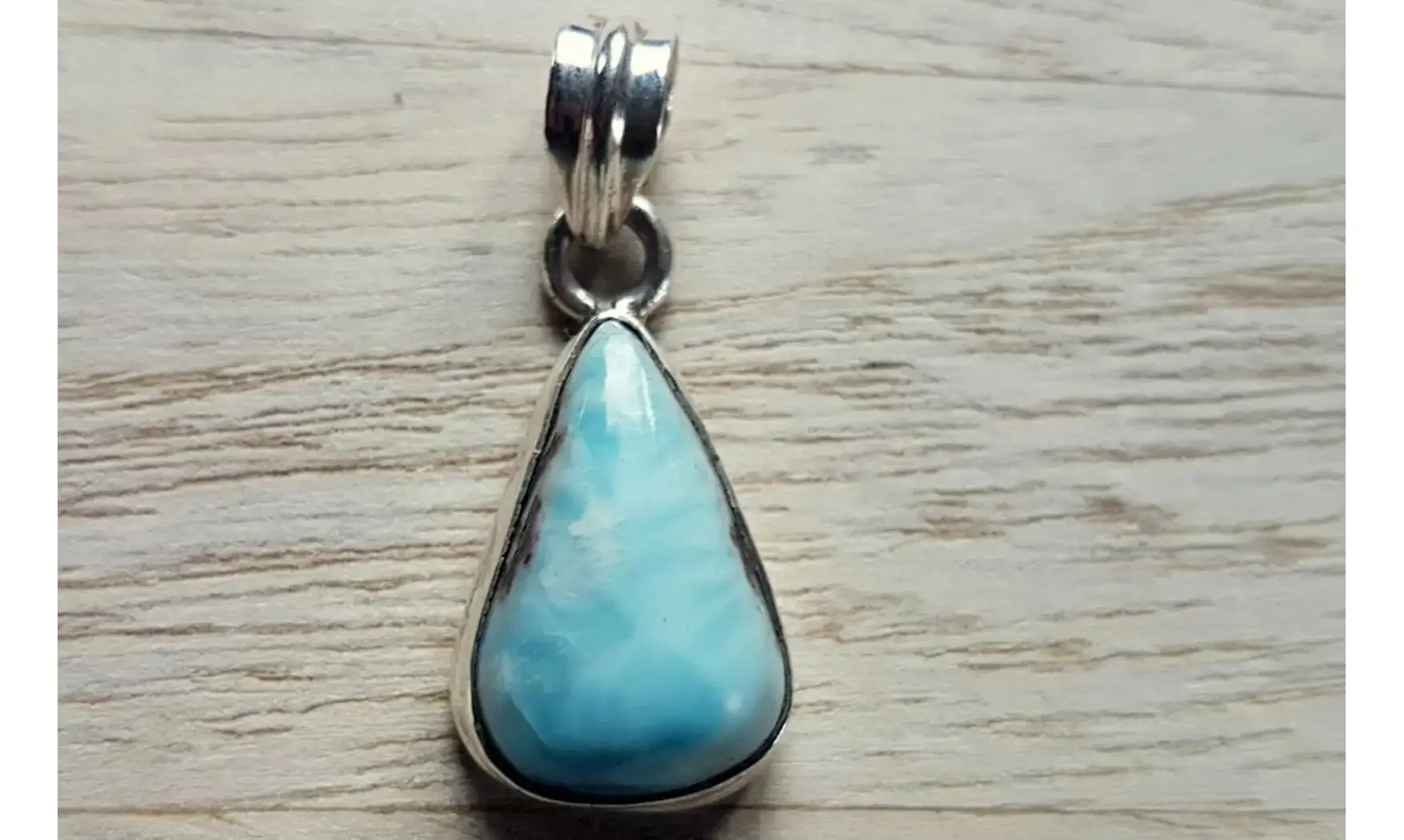 Larimar & 925 Silver plated pendant